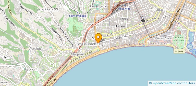 localisation de l'entreprise ASSOCIATION DES PARENTS D'ELEVES (A.P.E.) DE L'ECOLE ELEMENTAIRE JEAN MOULIN - BAUMETTES 1 à NICE