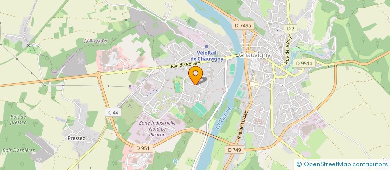 localisation de l'entreprise ASSOCIATION DES PARENTS D'ELEVES (A.P.E.) DES ECOLES DES GUIRAUDIERES  CHAUVIGNY