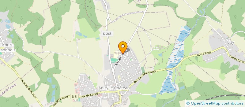 localisation de l'entreprise ASSOCIATION DES PARENTS D'ELEVES, AMIS ET ANCIENS ELEVES DU COLLEGE LOUIS SANDRAS D'ANIZY LE CHATEAU à ANIZY-LE-GRAND