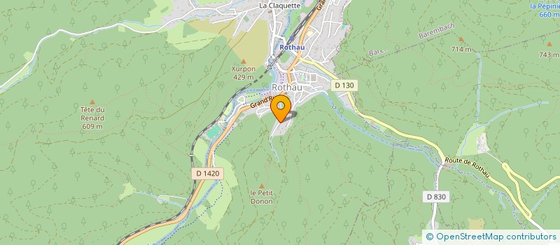 localisation de l'entreprise ASSOCIATION DES PARENTS D'ELEVES APE ROTHAU  ROTHAU