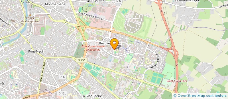 localisation de l'entreprise ASSOCIATION DES PARENTS D'ELEVES  BOULOUX - LA LICORNE  POITIERS