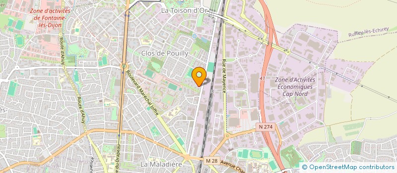 localisation de l'entreprise ASSOCIATION DES PARENTS D'ELEVES CHATEAU DE POUILLY - DIJON  DIJON