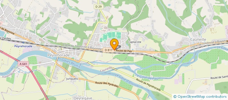 localisation de l'entreprise ASSOCIATION DES PARENTS D'ELEVES COLLEGE DU PAYS D'ORTHE & LYCEE JEAN TARIS PEYREHORADE  PEYREHORADE
