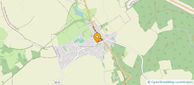 localisation de l'entreprise ASSOCIATION DES PARENTS D'ELEVES D'AMANVILLERS (APE D'AMANVILLERS)  AMANVILLERS