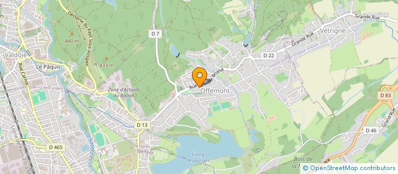 localisation de l'entreprise ASSOCIATION DES PARENTS D'ELEVES D'OFFEMONT CENTRE (APEOC)  OFFEMONT