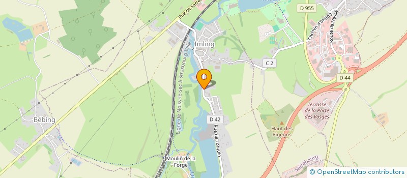 localisation de l'entreprise ASSOCIATION DES PARENTS D'ELEVES DE BEBING - IMLING - XOUAXANGE  IMLING