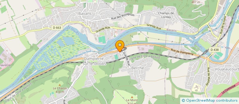 localisation de l'entreprise ASSOCIATION DES PARENTS D'ELEVES DE BERCHE/DAMPIERRE-SUR-LE-DOUBS  BERCHE