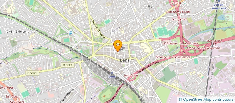 localisation de l'entreprise ASSOCIATION DES PARENTS D ELEVES DE CELINE ROUQUIE à LENS