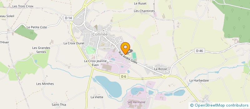 localisation de l'entreprise ASSOCIATION DES PARENTS D' ELEVES DE COLLINEE SAINT-JACUT DU MENE à LE MENE