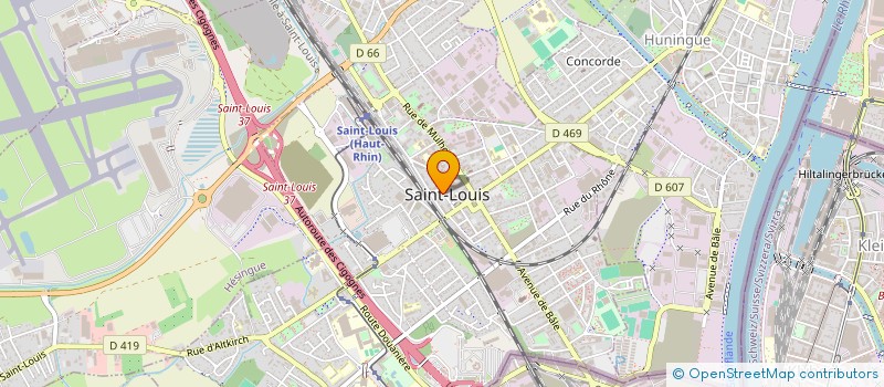 localisation de l'entreprise ASSOCIATION DES PARENTS D'ELEVES DE DANSE ET D'ETUDES MUSICALES DU CONSERVATOIRE DE SAINT LOUIS  SAINT-LOUIS