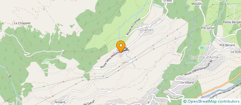 localisation de l'entreprise ASSOCIATION DES PARENTS D'ELEVES DE GRANIER  AIME-LA-PLAGNE