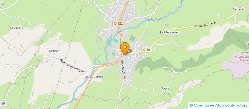 localisation de l'entreprise ASSOCIATION DES PARENTS D'ELEVES DE JUSSAC à JUSSAC