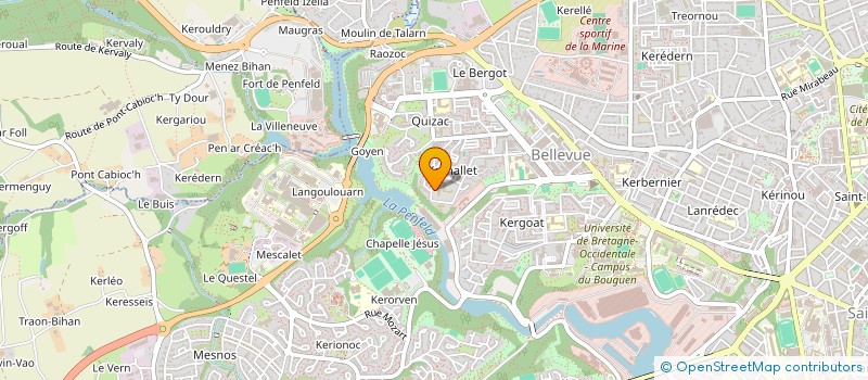 localisation de l'entreprise ASSOCIATION DES PARENTS D'ELEVES DE KERHALLET à BREST