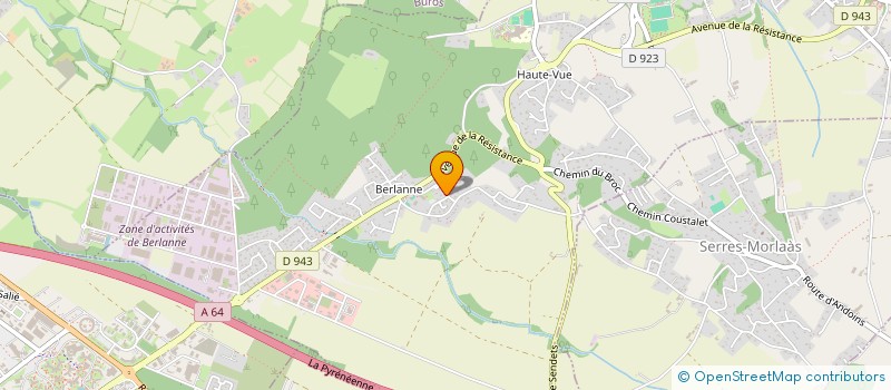 localisation de l'entreprise ASSOCIATION DES PARENTS D'ELEVES DE L'ECOLE ANDRE SOURDAA  MORLAAS