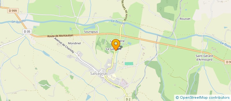 localisation de l'entreprise ASSOCIATION DES PARENTS D'ELEVES DE L'ECOLE CANTA GRELH DE SALVAGNAC  SALVAGNAC