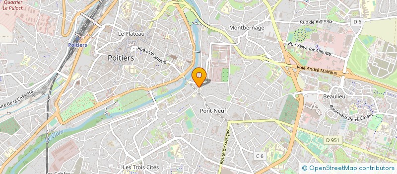 localisation de l'entreprise ASSOCIATION DES PARENTS D'ELEVES DE L'ECOLE COLIGNY CORNET  POITIERS