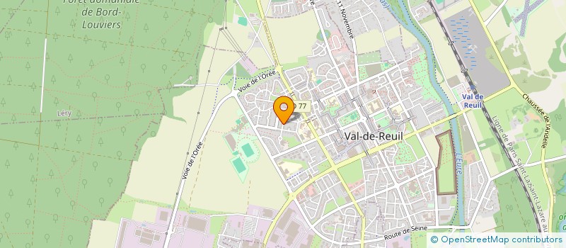 localisation de l'entreprise ASSOCIATION DES PARENTS D ELEVES DE L ECOLE COLUCHE  VAL-DE-REUIL