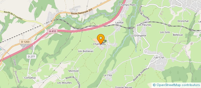 localisation de l'entreprise ASSOCIATION DES PARENTS D'ELEVES DE L'ECOLE DE CHAMPULLY  LA ROCHE-SUR-FORON