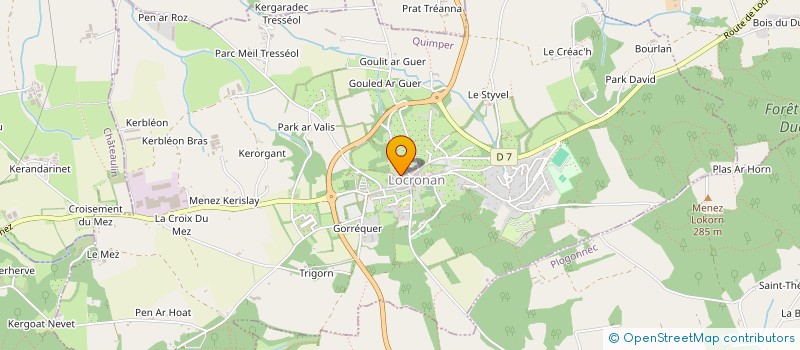 localisation de l'entreprise ASSOCIATION DES PARENTS D'ELEVES DE L'ECOLE DE LOCRONAN  LOCRONAN