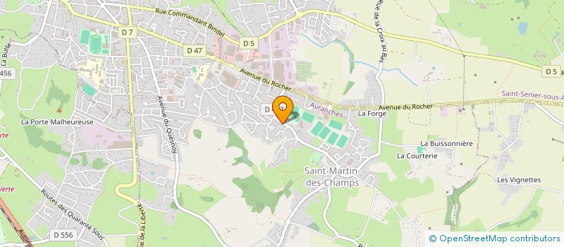 localisation de l'entreprise ASSOCIATION DES PARENTS D'ELEVES DE L'ECOLE DE SAINT MARTIN DES CHAMPS à AVRANCHES