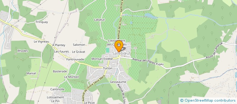 localisation de l'entreprise ASSOCIATION DES PARENTS D'ELEVES DE L'ECOLE DE SALLEBOEUF à SALLEBŒUF