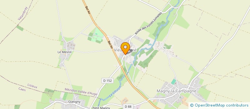 localisation de l'entreprise ASSOCIATION DES PARENTS D'ELEVES DE L'ECOLE DE VIEUX-FUME  MEZIDON VALLEE D'AUGE