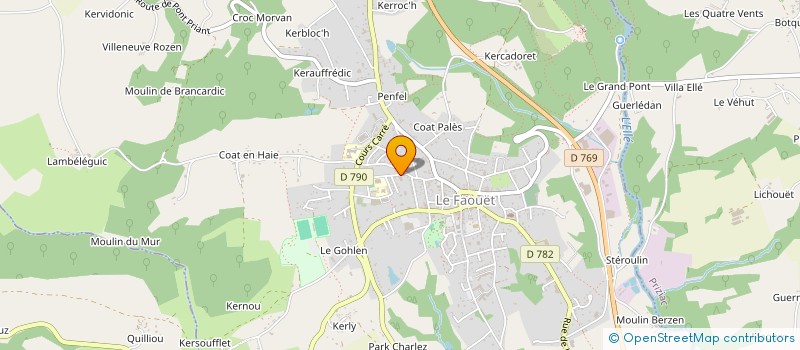 localisation de l'entreprise ASSOCIATION DES PARENTS D'ELEVES DE L'ECOLE DU BRUGOU  LE FAOUET