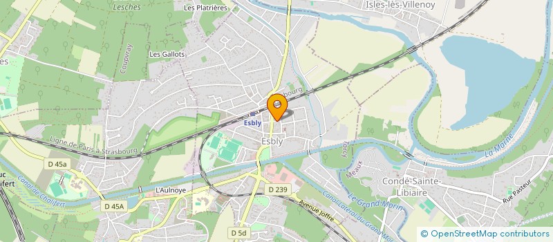 localisation de l'entreprise ASSOCIATION DES PARENTS D'ELEVES DE L'ECOLE DU CENTRE à ESBLY