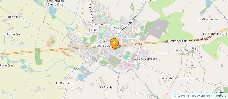 localisation de l'entreprise ASSOCIATION DES PARENTS D'ELEVES DE L'ECOLE DU VAL D'ASSON à TREIZE-SEPTIERS