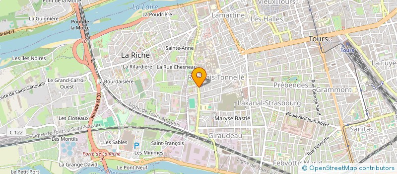 localisation de l'entreprise ASSOCIATION DES PARENTS D'ELEVES DE L'ECOLE ELEMENTAIRE PAUL RACAULT à TOURS