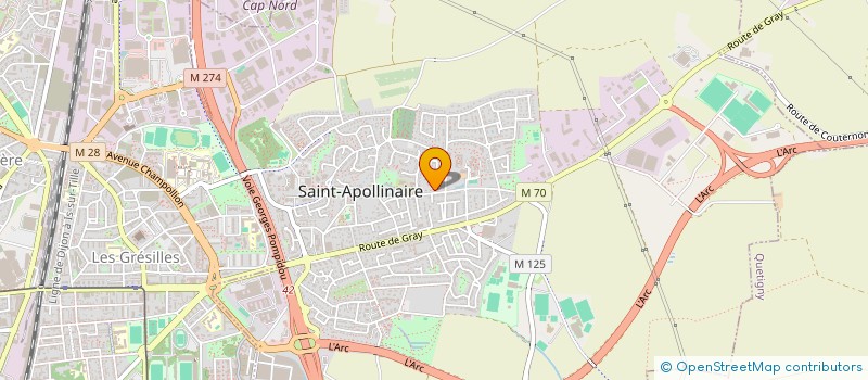 localisation de l'entreprise ASSOCIATION DES PARENTS D'ELEVES DE L'ECOLE ELEMENTAIRE VAL SULLY  SAINT-APOLLINAIRE