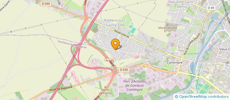 localisation de l'entreprise ASSOCIATION DES PARENTS D'ELEVES DE L'ECOLE JOSEPH RINGEVAL DE RAILLENCOURT SAINTE OLLE  RAILLENCOURT-SAINTE-OLLE