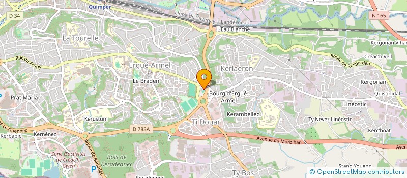 localisation de l'entreprise ASSOCIATION DES PARENTS D'ELEVES DE L'ECOLE LEON BLUM à QUIMPER