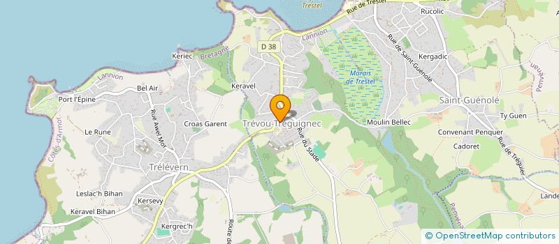 localisation de l'entreprise ASSOCIATION DES PARENTS D'ELEVES DE L'ECOLE LIBRE (APEL) DE TREVOU-TREGUIGNEC  TREVOU-TREGUIGNEC