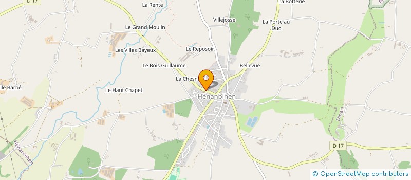 localisation de l'entreprise ASSOCIATION DES PARENTS D'ELEVES DE L'ECOLE LIBRE ECOLE SAINT JOSEPH HENANBIHEN ET NOTRE DAME DES CHAMPS DE ST-DENOUAL  HENANBIHEN