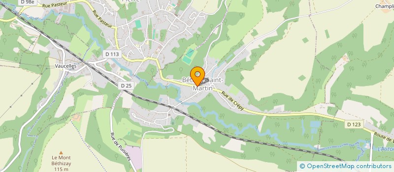 localisation de l'entreprise ASSOCIATION DES PARENTS D ELEVES DE L'ECOLE MATERNELLE ET ELEMENTAIRE DE BETHISY SAINT MARTIN  BETHISY-SAINT-MARTIN