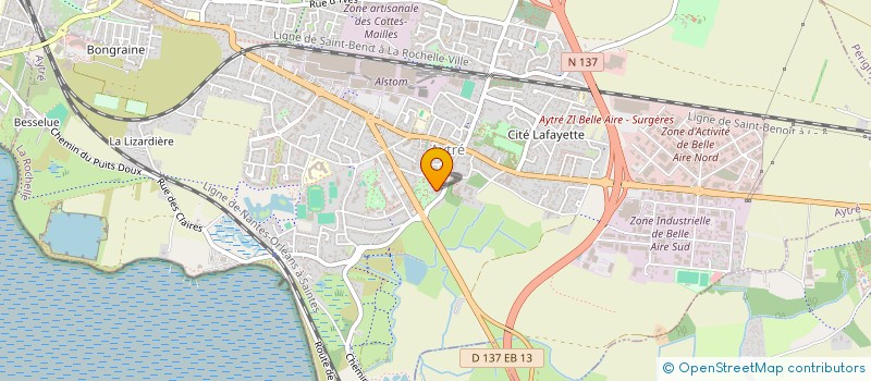 localisation de l'entreprise ASSOCIATION DES PARENTS D'ELEVES DE L'ECOLE MATERNELLE LES CEDRES  AYTRE