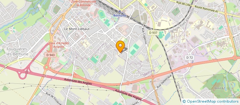 localisation de l'entreprise ASSOCIATION DES PARENTS D'ELEVES DE L'ECOLE MIXTE SAINT-CHRISTOPHE à BETHUNE