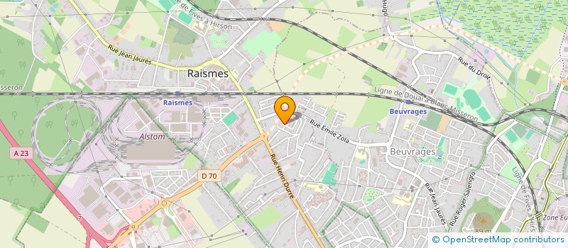 localisation de l'entreprise ASSOCIATION DES PARENTS D'ELEVES DE L'ECOLE MORIAMEZ DE RAISMES  RAISMES