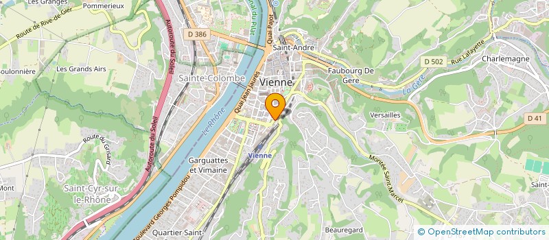 localisation de l'entreprise ASSOCIATION DES PARENTS D ELEVES DE L ECOLE MUNICIPALE DE MUSIQUE D ART DRAMATIQUE ET DE DANSE AGREEE à VIENNE