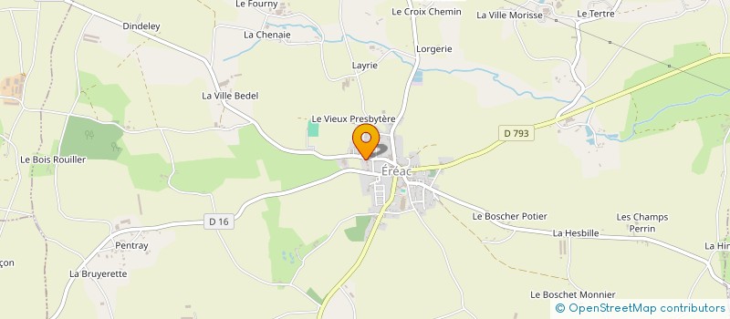 localisation de l'entreprise ASSOCIATION DES PARENTS D'ELEVES DE L'ECOLE NOTRE-DAME D'EREAC  EREAC