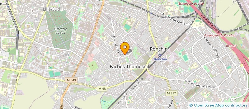 localisation de l'entreprise ASSOCIATION DES PARENTS D'ELEVES DE L'ECOLE PASTEUR CURIE A FACHES THUMESNIL  FACHES-THUMESNIL