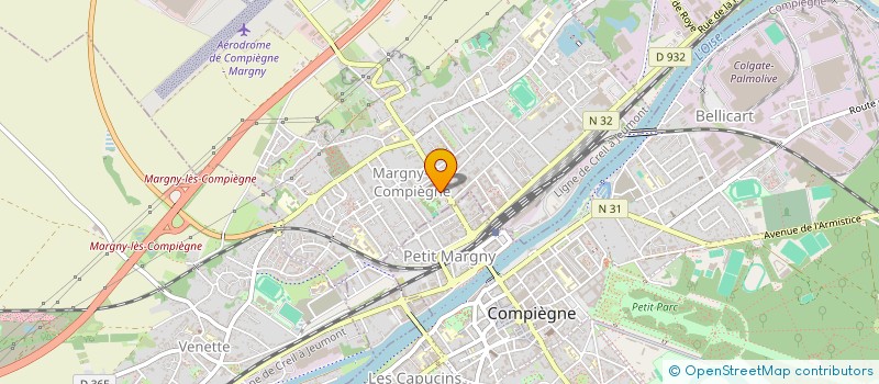 localisation de l'entreprise ASSOCIATION DES PARENTS D'ELEVES DE L'ECOLE PAUL BERT  MARGNY-LES-COMPIEGNE