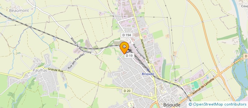 localisation de l'entreprise ASSOCIATION DES PARENTS D'ELEVES DE L'ECOLE PRIMAIRE LA BORIE DARLES  BRIOUDE