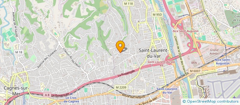 localisation de l'entreprise ASSOCIATION DES PARENTS D'ELEVES DE L'ECOLE PRIMAIRE LOUIS RAVET à SAINT-LAURENT-DU-VAR
