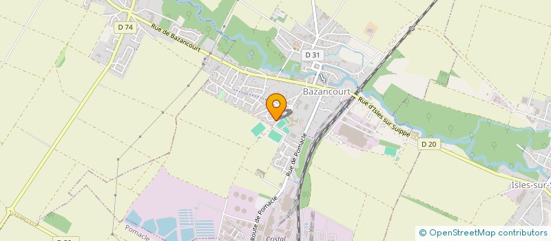 localisation de l'entreprise ASSOCIATION DES PARENTS D'ELEVES DE L'ECOLE PRIMAIRE PUBLIQUE  BAZANCOURT