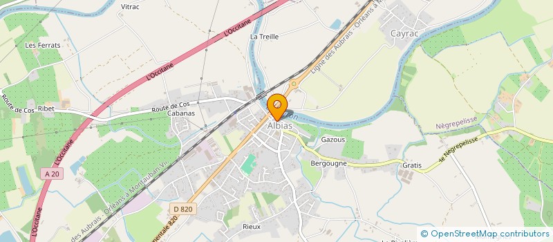 localisation de l'entreprise ASSOCIATION DES PARENTS D'ELEVES DE L'ECOLE PRIVEE D'ALBIAS (A.P.E.L.) D'ALBIAS  ALBIAS