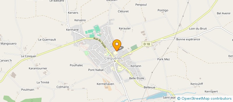 localisation de l'entreprise ASSOCIATION DES PARENTS D'ELEVES DE L'ECOLE PRIVEE DE CLEGUEREC  CLEGUEREC