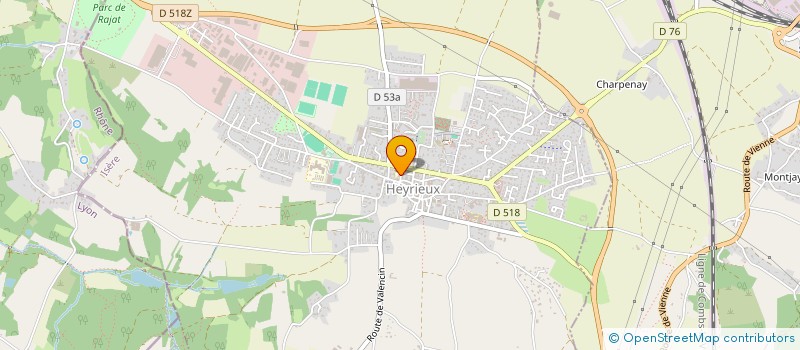 localisation de l'entreprise ASSOCIATION DES PARENTS D'ELEVES DE L'ECOLE PRIVEE 'DON BOSCO'.  HEYRIEUX