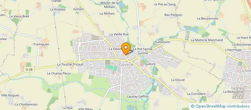 localisation de l'entreprise ASSOCIATION DES PARENTS D'ELEVES DE L'ECOLE PRIVEE MIXTE DE GEVEZE  GEVEZE